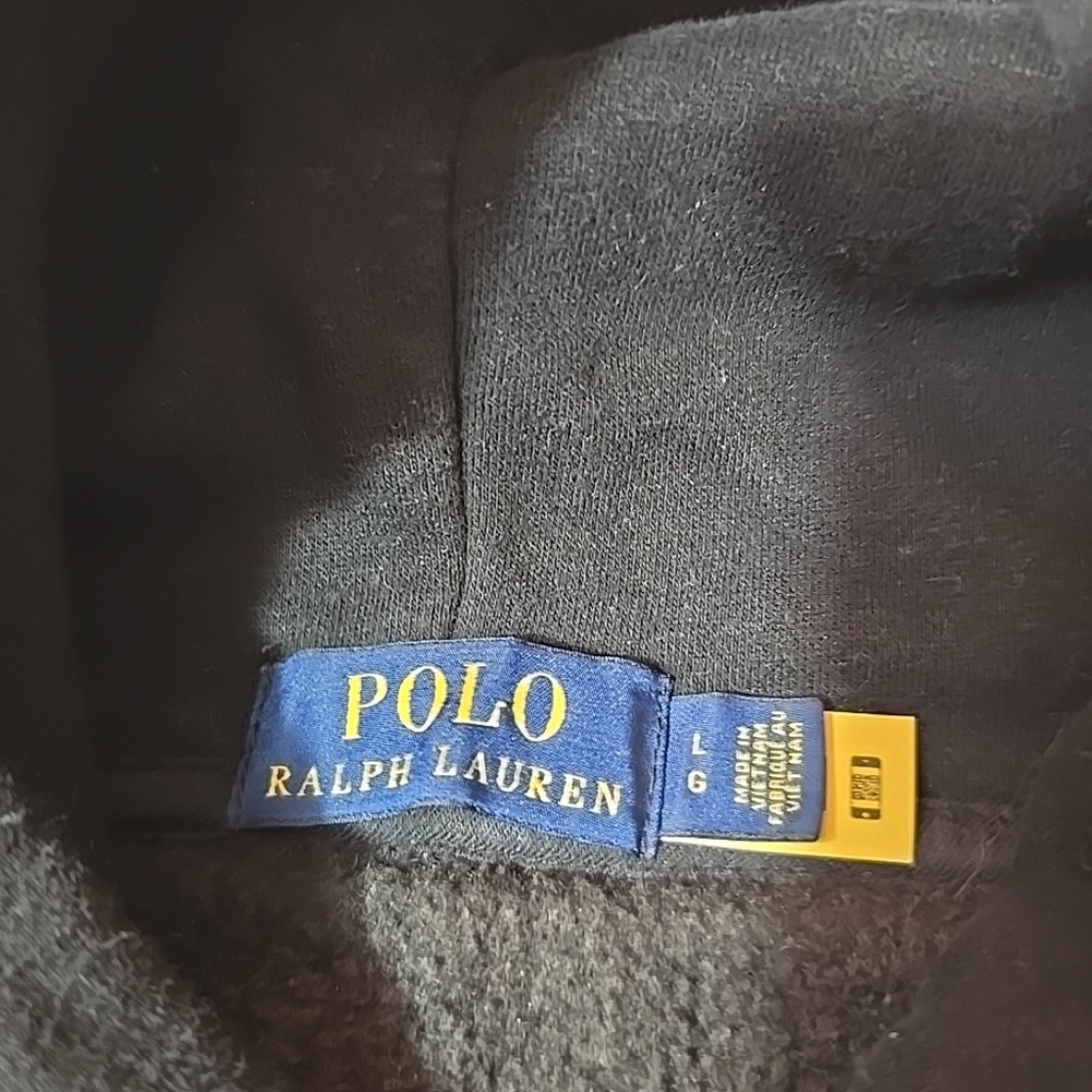 Polo Ralph Lauren Buffalo Plaid Logo Hoodie with Pockets Mens Size L - Picture 5 of 11